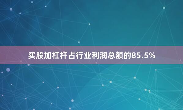 买股加杠杆占行业利润总额的85.5%