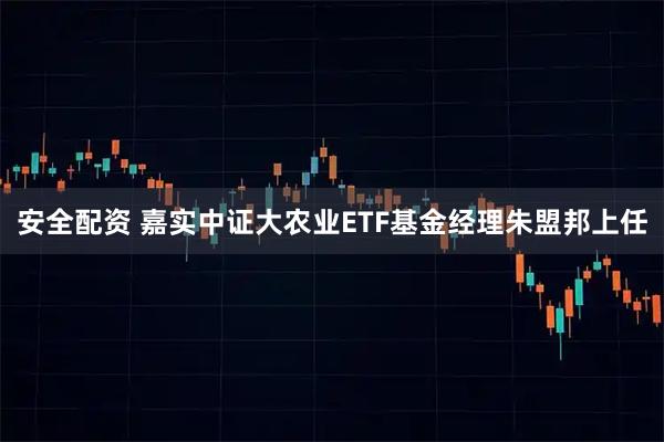 安全配资 嘉实中证大农业ETF基金经理朱盟邦上任