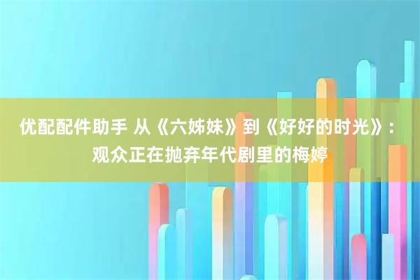 优配配件助手 从《六姊妹》到《好好的时光》: 观众正在抛弃年代剧里的梅婷